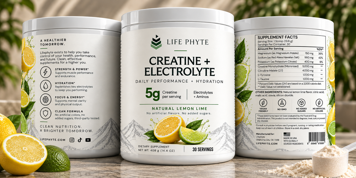 Creatine + Electrolyte | Natural Lemon Lime
